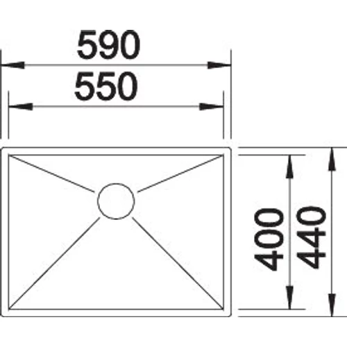 BLANCO ZEROX 550 -U InFino