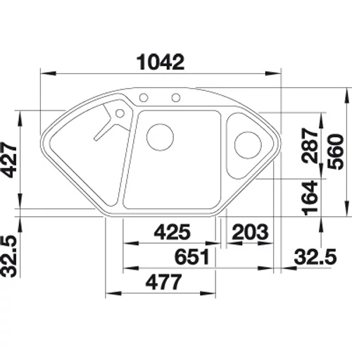 BLANCO DELTA II-F fehér tart., SZINTBE ÉPÍTÉS