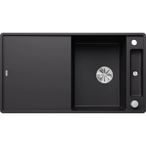 BLANCO AXIA III 5 S-F fekete üveg tart., SZINTBE ÉPÍTÉS