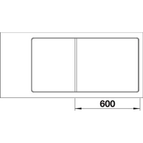 BLANCO AXIA III 6S-F jobb kávé üveg t., SZINTBE ÉPÍTÉS