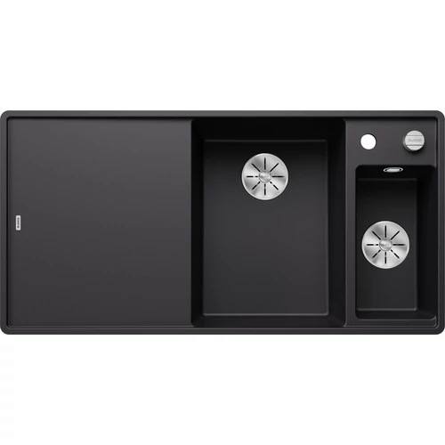 BLANCO AXIA III 6 S-F fekete jobb üveg tart., SZINTBE ÉPÍTÉS
