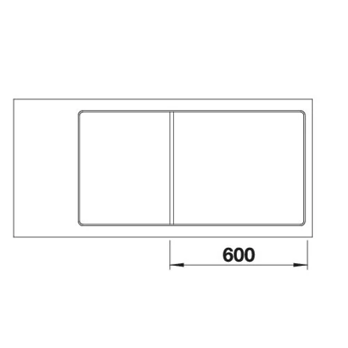 BLANCO AXIA III XL 6S-F kávé fa tart., SZINTBE ÉPÍTÉS