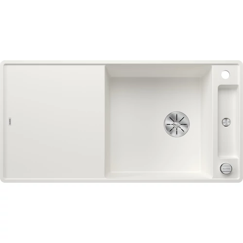BLANCO AXIA III XL 6S-F fehér üveg tar, SZINTBE ÉPÍTÉS