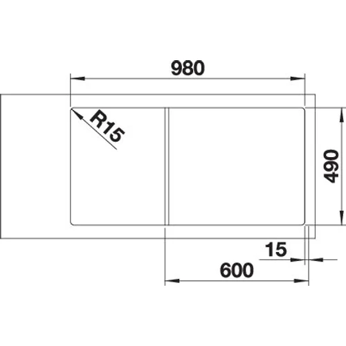 BLANCO AXIA III XL 6S palasz. fa tart