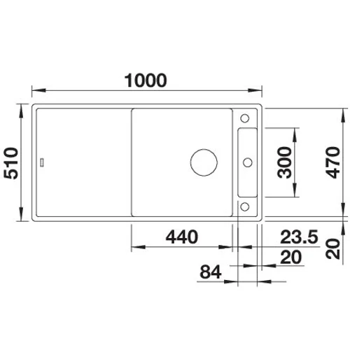 BLANCO AXIA III XL 6S fehér fa tart.