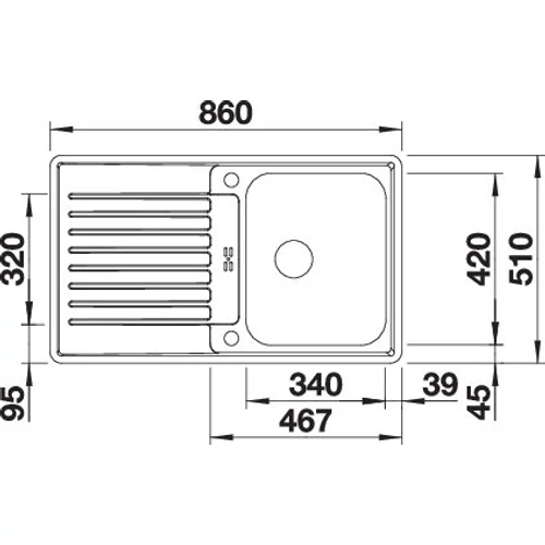 BLANCO CLASSIC Pro 45S-IF tartozékkal