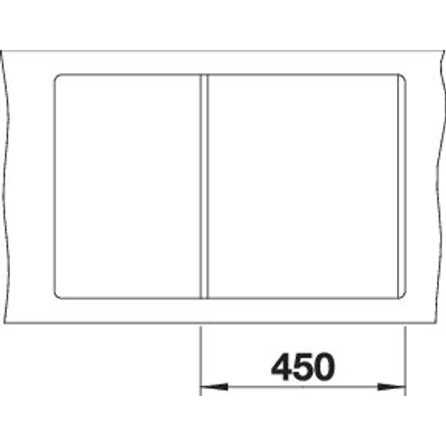 BLANCO METRA 45S-F fekete exc., SZINTBE ÉPÍTÉS