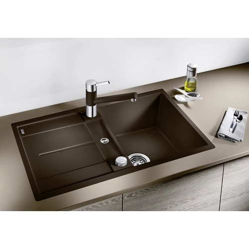 BLANCO METRA 45S-F fekete exc., SZINTBE ÉPÍTÉS