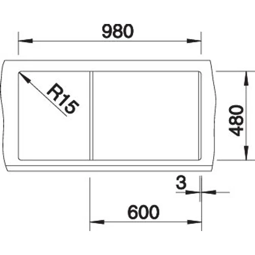 BLANCO METRA 6 S antracit rm.tart., exc.
