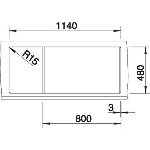 BLANCO METRA 8 S palaszürke tart.nélk.