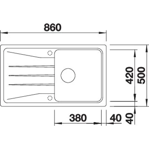 BLANCO SONA 5 S fekete exc.n.