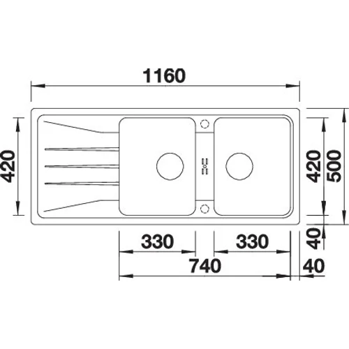 BLANCO SONA 8 S fekete tart.n.