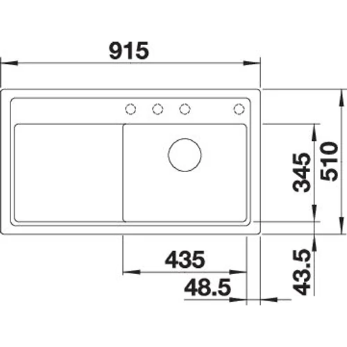 BLANCO ZENAR 5S jobb palaszürke t.n,ex