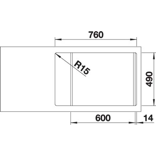 BLANCO ZENAR XL 6S C jobb antracit t.n